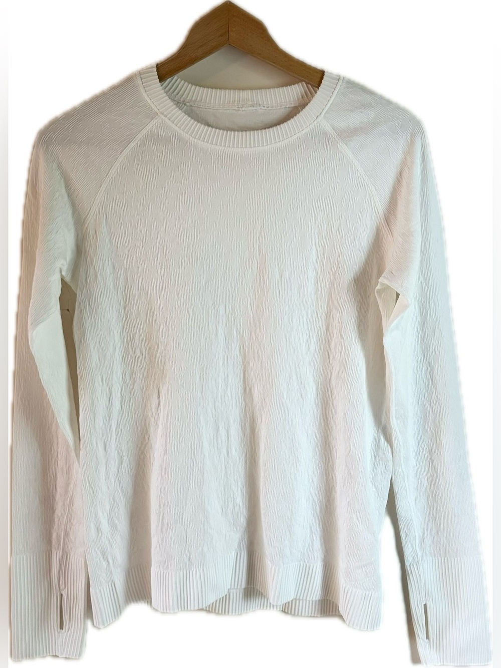 Lululemon Rest Less Pullover White Lightweight Crewneck